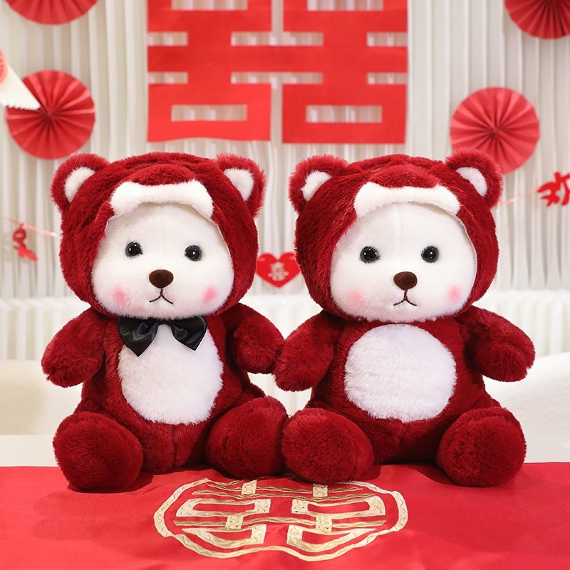 压床结婚娃娃g一对新款新婚礼物送新人喜娃抱枕公仔婚房床上萌