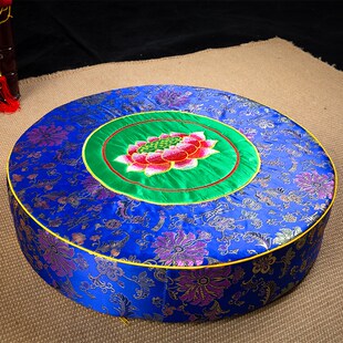 打坐垫禅修垫家用拜佛跪垫道家冥想F垫盘腿圆形莲花加厚蒲团地上