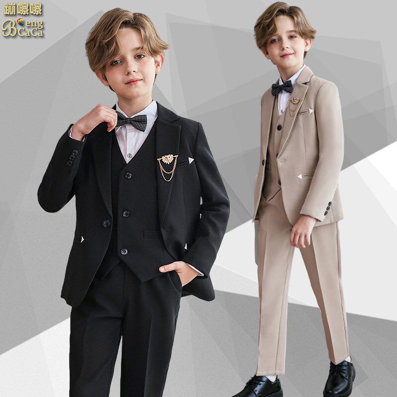 男童西装套装英伦洋气生日花童礼服儿童庆典帅P气主持人钢琴演出