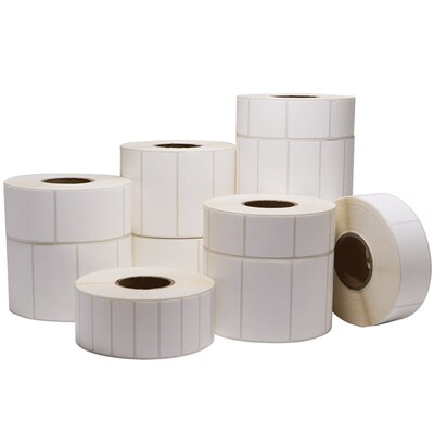 书写纸不干胶标签40-70mm*15x20x25x30x35xz45x50x60卷装空白亚光