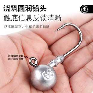 巨物千穿 十倍加强铅头钩大克重大钩门30克40克50V克海钓铅钩远投