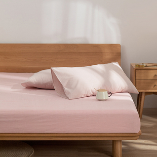全棉水洗棉床笠i单件100纯棉床罩宿舍单人床垫保护套罩枕套三件套