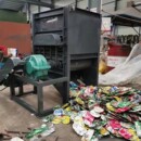 小型露露瓶压片机 易拉罐奶粉桶压扁机 立式 金属压片机