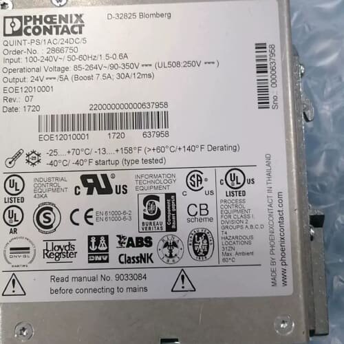 议价PHCEX CONTA 2866750实物拍前先
