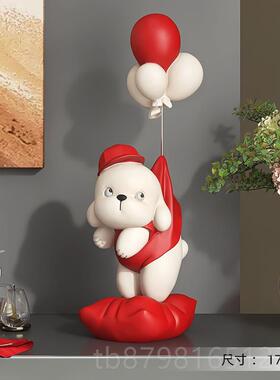 高档创狗公意仔厅桌面客摆件家居装品玄关电视柜酒饰柜摆设品乔迁