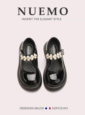 高档NUE软MO法国风牌童鞋~白色女童小皮鞋儿童底公主鞋学生演出单