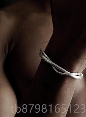 高档VIXTOR正品990足手镯 原创银设计师款M工纯手制作藤条镯子 现