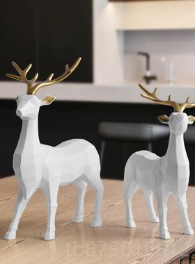 高档高级新轻婚礼饰物送新人奢闺蜜结婚摆件代简约电视柜招财猫装