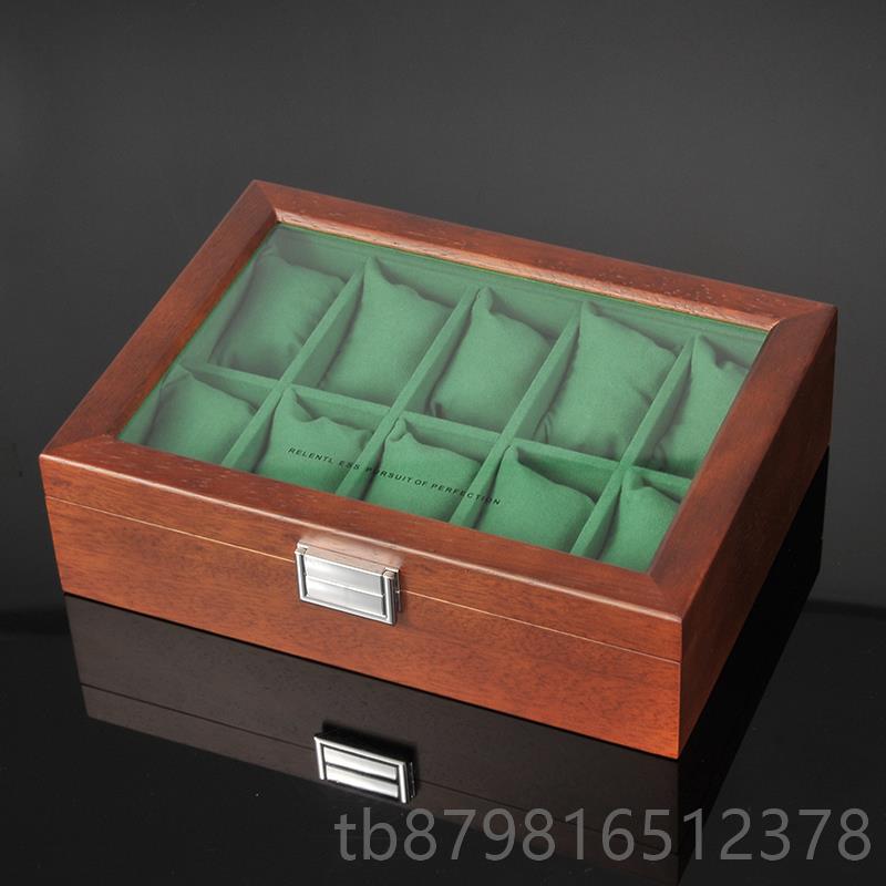 高档俪实木手表收纳盒家用木质手盒子表收纳盒腕表收表纳手表盒丽