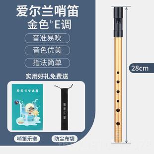 高档尔兰哨笛学者入门演初奏6孔C/D降B/调E高合爱音专业金属直竖