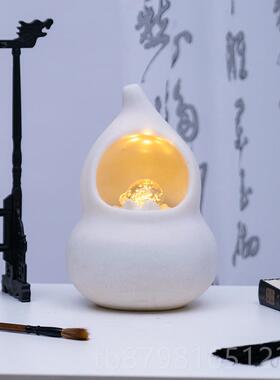 高档业招财葫芦风水轮轻奢流水迁摆件环循水客厅办公室乔开送礼水
