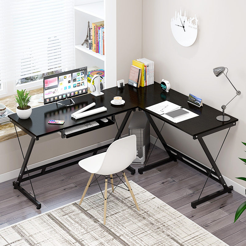 电脑桌家用转角书桌书架组合台式办公桌现代简约经济型省空间桌子