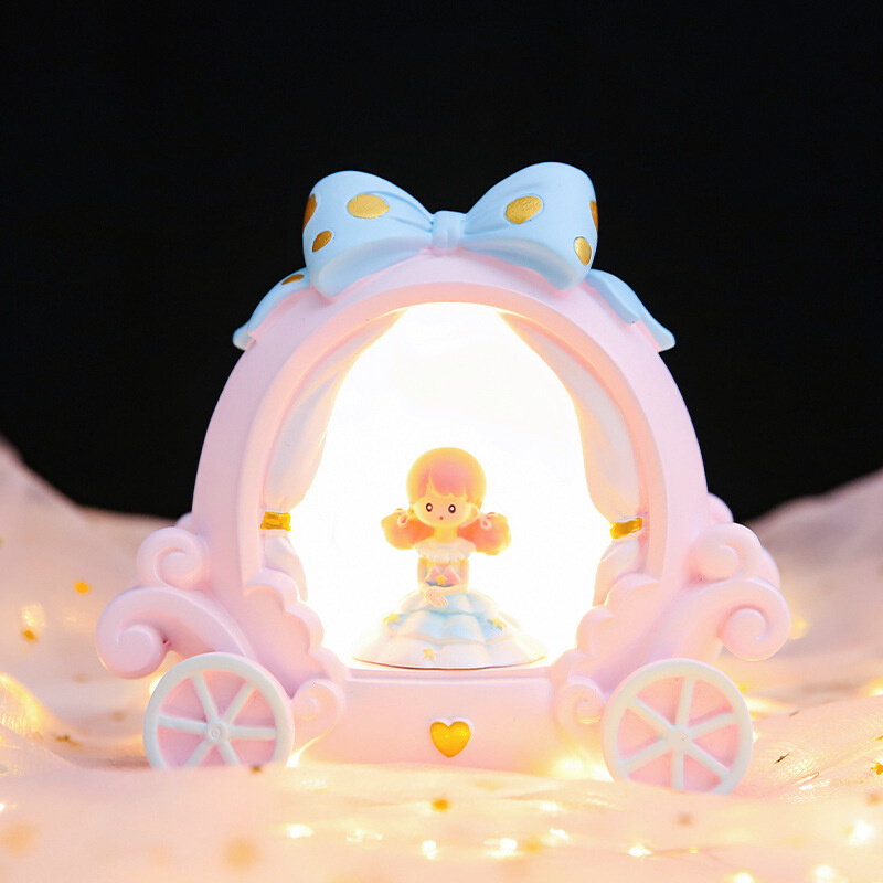 梦幻薇薇安蝴蝶结女孩星星灯女生卧室床头柜氛围装饰小夜灯摆件