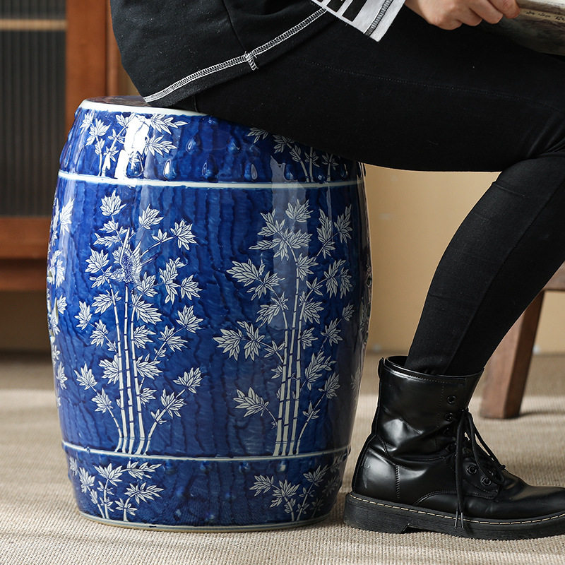 青花瓷换鞋凳陶瓷鼓凳梳妆凳子新古典新品鼓墩坐墩矮凳圆凳仿古,模玩/动漫/周边/娃圈三坑/桌游,文化/体育周边,淘宝优惠券,粉丝福利购,淘宝优惠卷