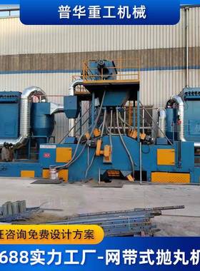 QWD系列网带式抛丸机清理铸件铝模板表面去毛刺去水泥全自动