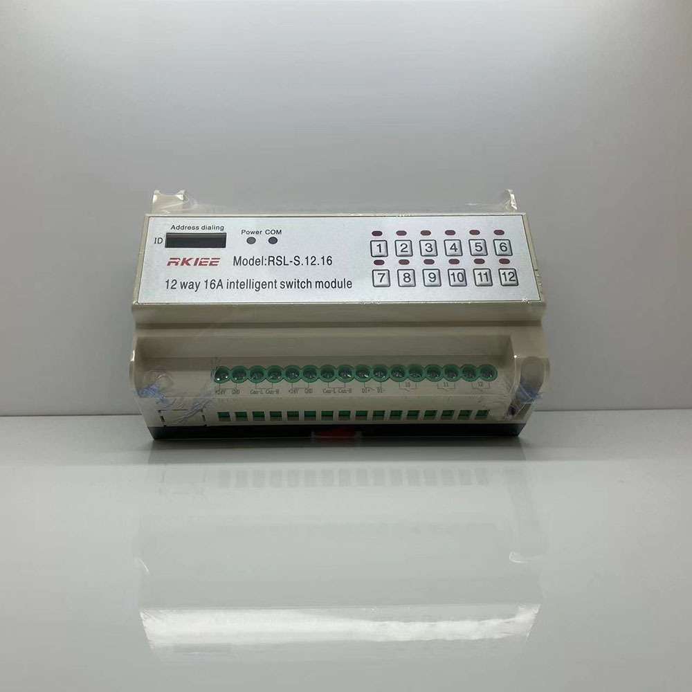 睿控电气智能灯光控制模块12路开关控制阻燃材料安全用于公共照明