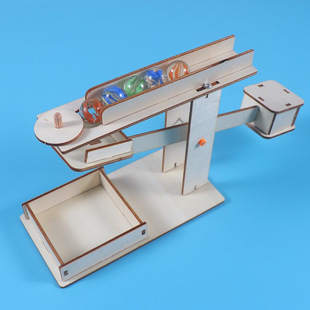 小学生手工DIY科技小制作科教具 轨道滚珠跷跷板STEAM科学实验套装