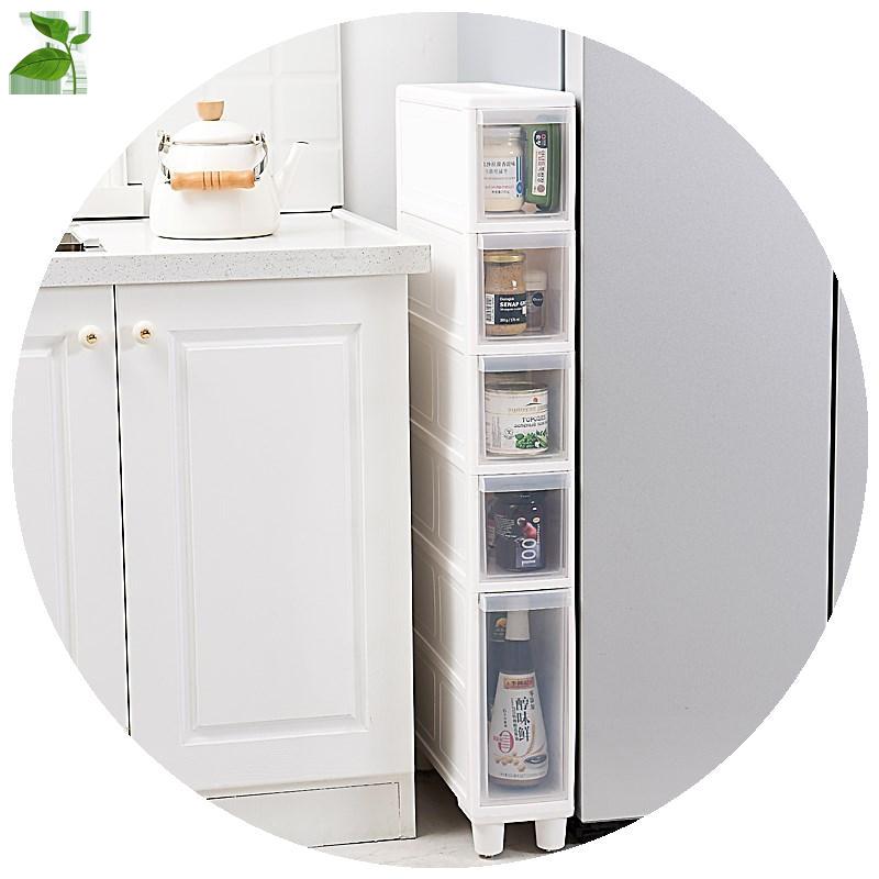 胶柜桶m夹缝收纳柜厨房窄架塑料多层整理架卫生间缝隙置物架收纳