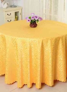 1.6米1.8米2.0米2.2米2.4米酒店圆桌布饭店餐厅台布酒红色金黄色