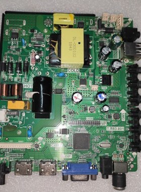 通用3合一组装电视机主板双高清T.R83.801背光63~93伏电流可达700