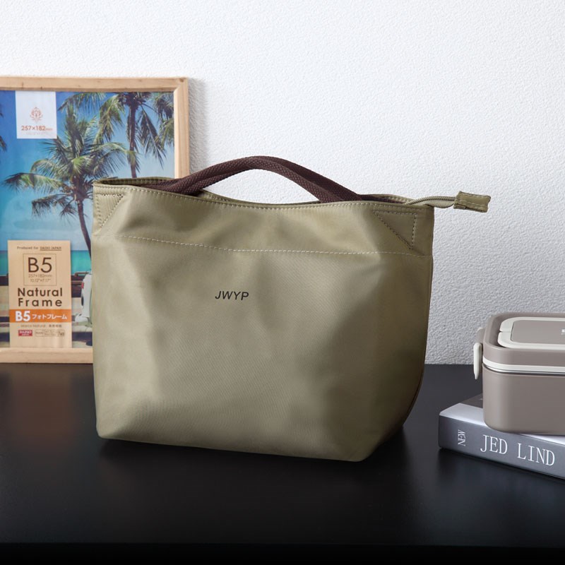 新款日式简约手提便当包防水铝箔饭盒袋上班族学生尼龙轻便饭盒袋