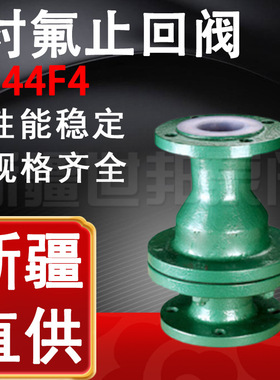 H44F4-16衬氟止回阀 旋启式衬F46止回阀 法兰衬PO碳钢铸钢止回阀