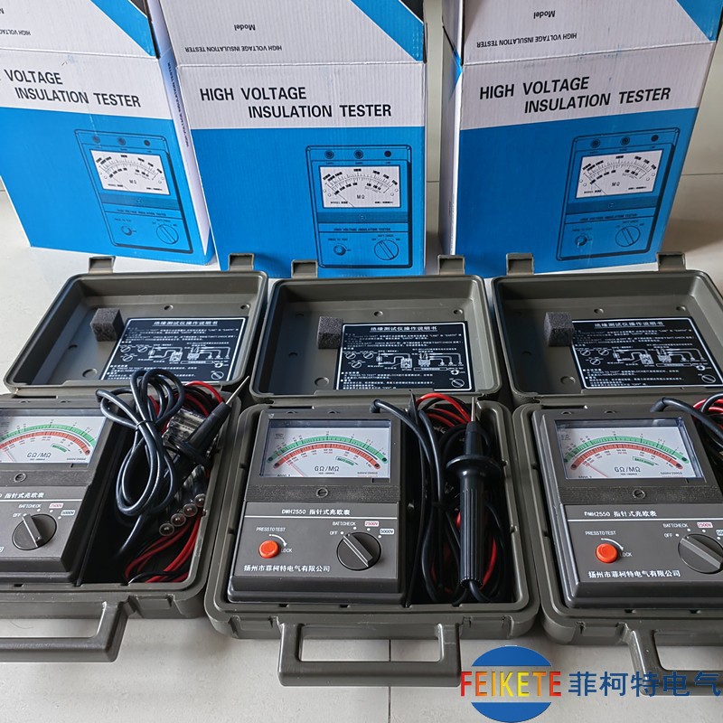 菲柯特DMH2520/DMH2550绝缘电阻测试仪/指针式高压兆欧表/2500V/5