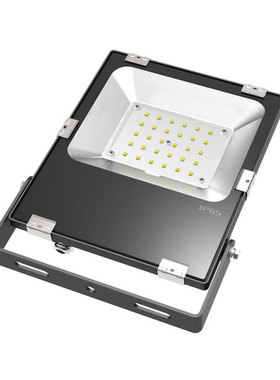 MIC灯具30瓦贴片带反光罩黑白迷你款高亮轻便家用防水泛光投光灯