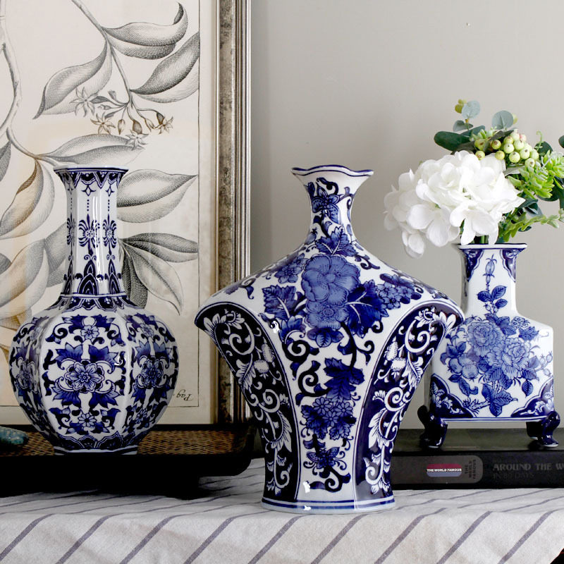 陶瓷花瓶中式陶瓷花瓶大号青花瓷花盆插花复古摆件家居饰品,模玩/动漫/周边/娃圈三坑/桌游,文化/体育周边,淘宝优惠券,粉丝福利购,淘宝优惠卷