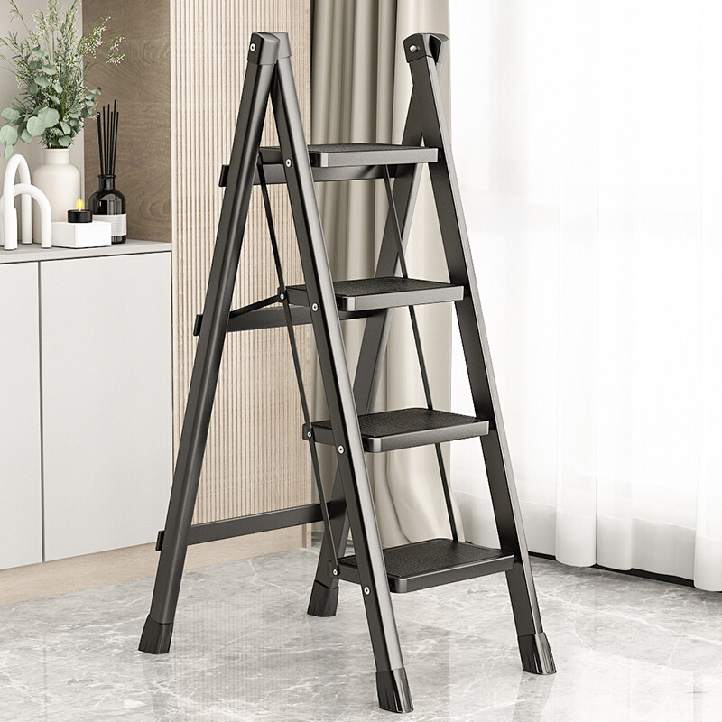 折叠梯家用室内外多功能梯子人字步梯加厚安全伸缩便携登高爬楼梯