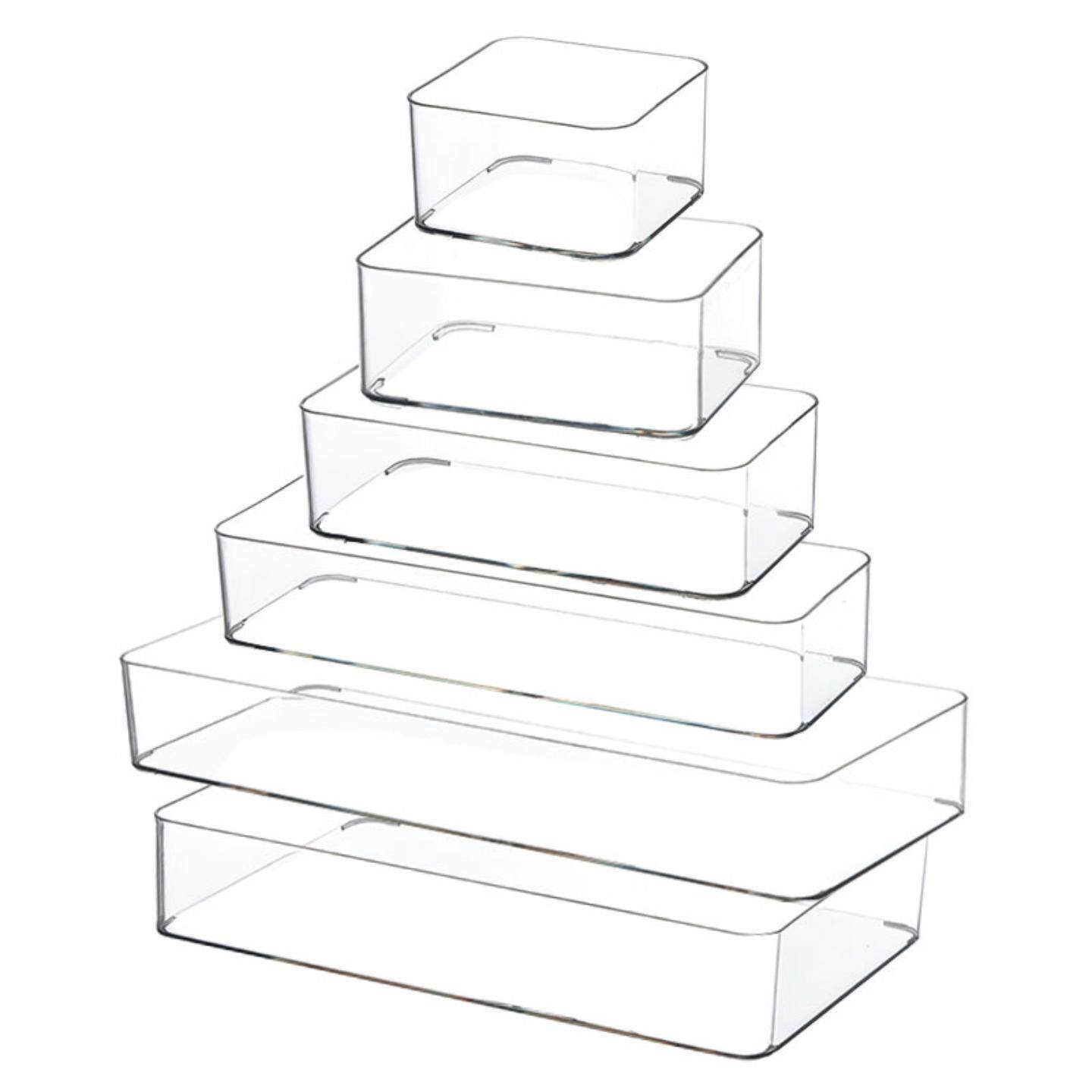 透明冰箱带盖收纳盒食品级保鲜盒储物筐冷冻专用蔬菜厨房抽屉式盒