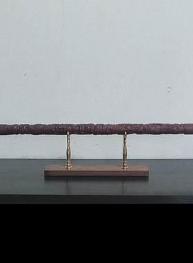 摆件支架圆棒盘龙棍如意棒画卷柱形艺术工艺品桌面摆设展示架托架