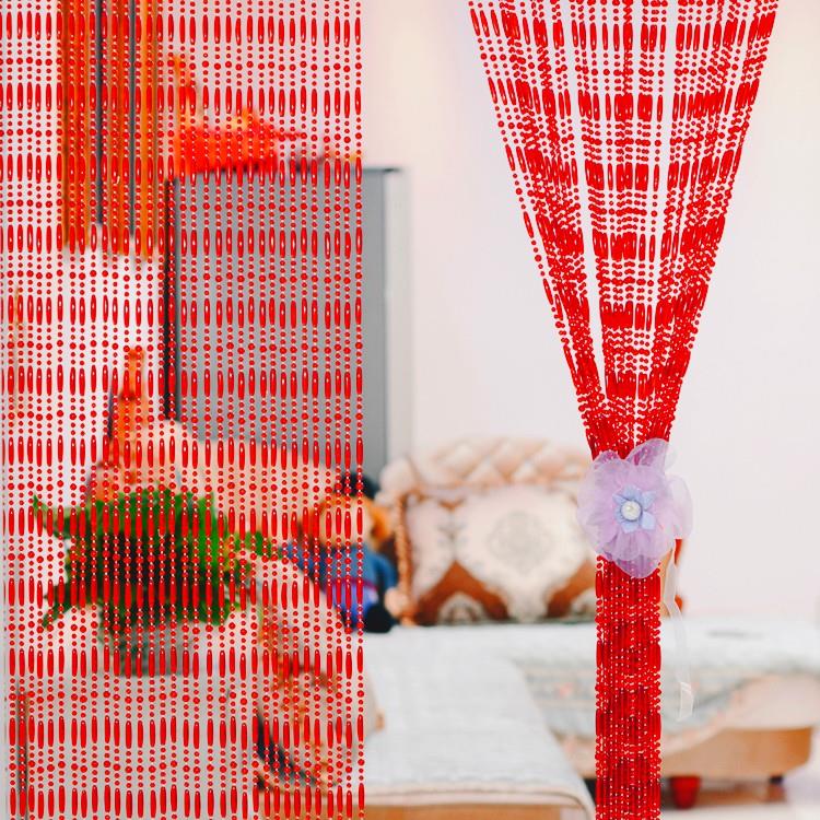 珠帘门帘防蚊蝇家用屏风隔断仿水晶帘子玄关卫生间厕所挂帘免打孔