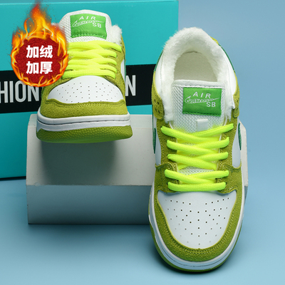 黑红脚趾黑白熊猫aj男鞋dunk加绒青苹果空军一号夜光木乃伊板鞋女