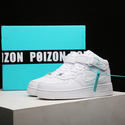 aj男鞋黑曜石蓝空军一号高帮板鞋白黑色学生黑白熊猫运动鞋小白鞋