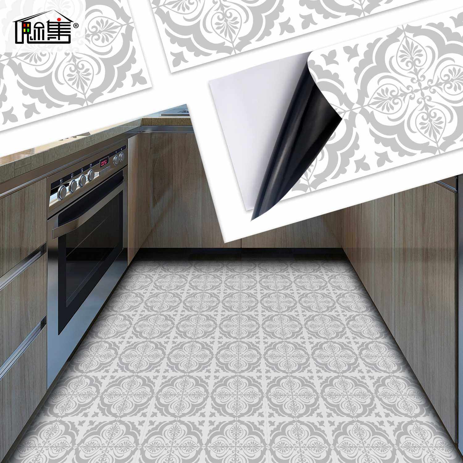 PVC黑胶墙纸自粘 厨房防油防水的贴纸不透光灰色花纹,家装主材,花片,淘宝优惠券,粉丝福利购,淘宝优惠卷