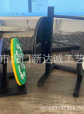 Weight Plate Coaster 防滑硅胶杯垫举重铁饼杯垫pvc软胶杠铃支架