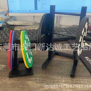 Weight Plate Coaster 防滑硅胶杯垫举重铁饼杯垫pvc软胶杠铃支架