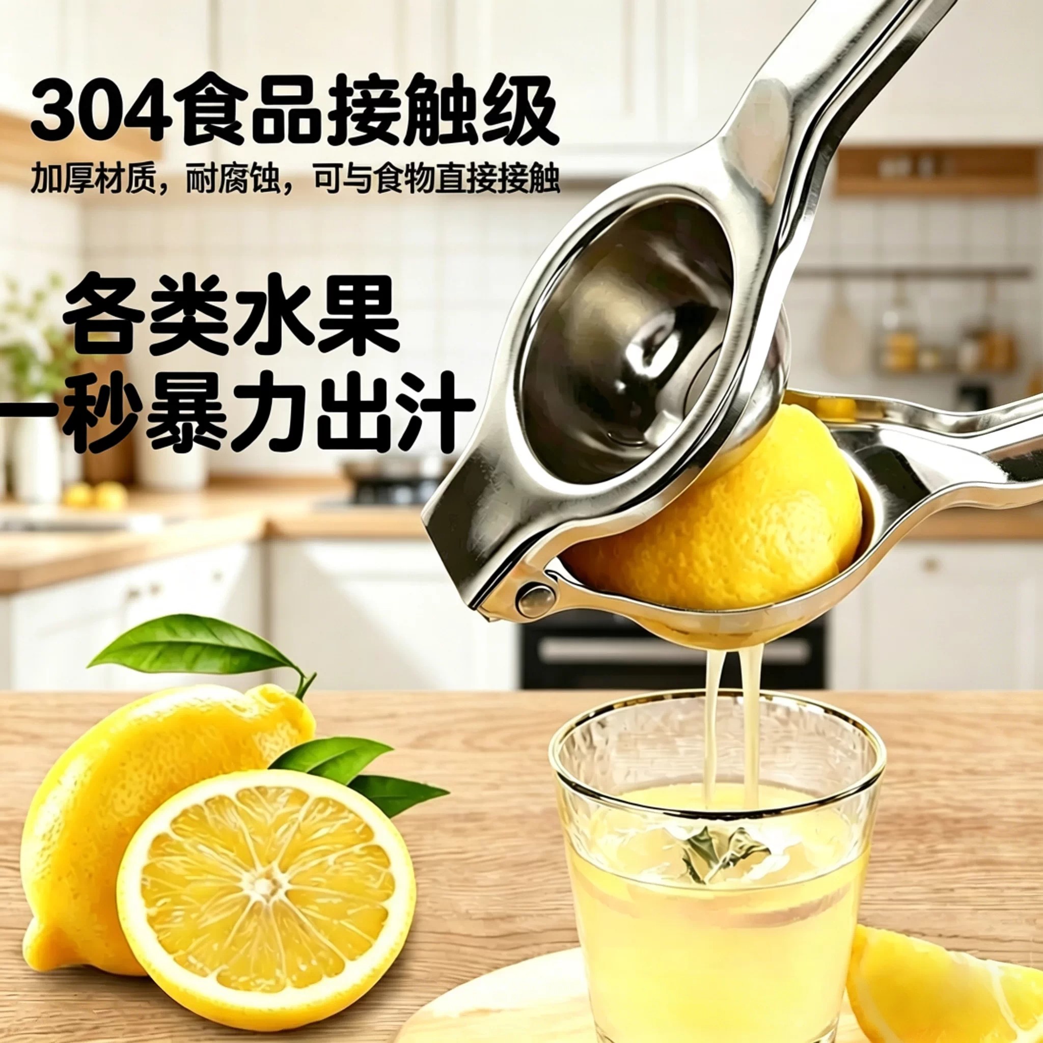 304食品级榨汁机柠檬手动压汁器水果榨汁器大号省力按压榨甘蔗橙图片