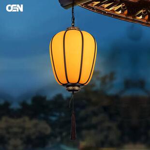 新中式亭子户外灯笼吊灯凉亭防水庭院大门室外别墅仿古走廊阳台灯