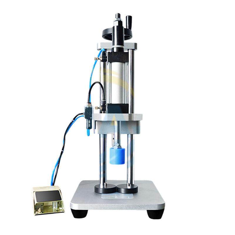 气动压盖机香水花露水封盖半自动西林瓶塑料瓶盖封口机压盖设备