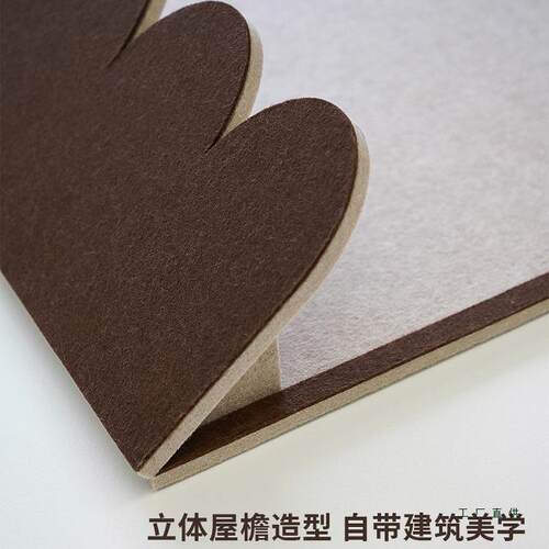 立体屋檐毛毡板照片墙复古感定制墙贴软木板板相片展示板