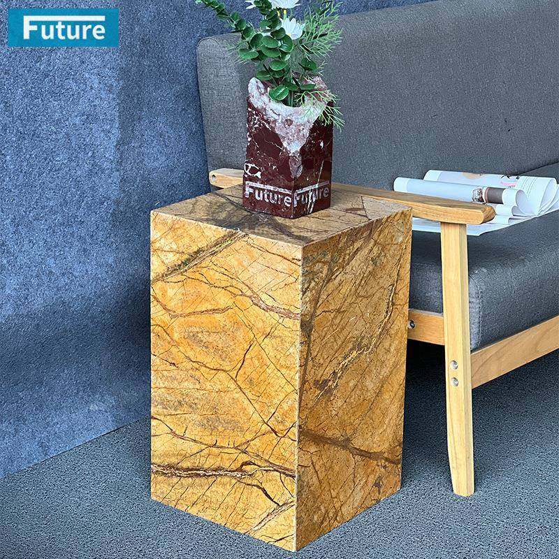 简约轻奢天然棕色大理石角几现代茶几沙发边柜边几方几啡边桌,基础建材,其它,淘宝优惠券,粉丝福利购,淘宝优惠卷