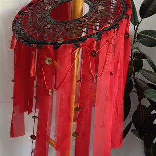 道诡异仙李火旺cos铜钱斗笠便宜古风影视拍摄竹编古装斗笠火子哥