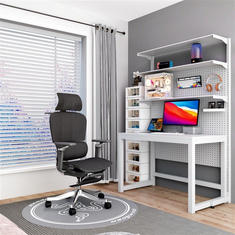 电脑桌电竞书桌书架组合小户型学习桌子洞洞板书柜一体金属置物架,收纳整理,书桌收纳置物架,淘宝优惠券,粉丝福利购,淘宝优惠卷