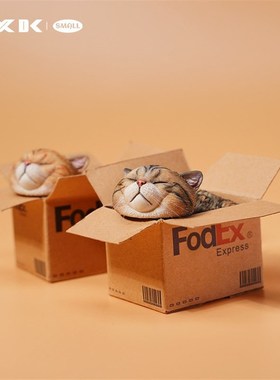 快递猫 可爱创意车载摆件桌面装饰品家居摆件办公桌解压公仔手办