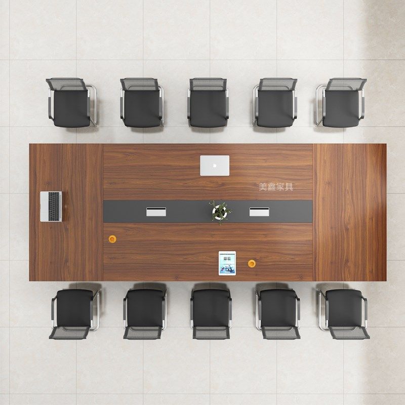 会议桌长条桌简约现代大型接待桌椅组合美鑫办公家具洽谈培训桌子