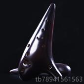 高档空鸣风陶熏笛12孔中音Fa调f低音陶埙千年雅专业素烧演奏学生