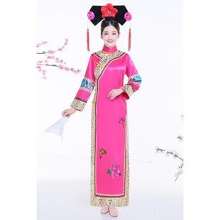 高档清朝满族装女还珠古格服装成人宫女出甄嬛传格旗袍大码宫廷演