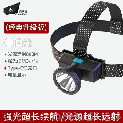 高档路头灯强光充电超亮户外头戴式超长续航灯手电筒蜂夜钓鱼专矿